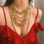 Load image into Gallery viewer, Punk Exaggerated Layered Tassel Chain Necklace – Holiday Glam
