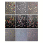 Load image into Gallery viewer, 9 Sheet Nail Art Stickers - Sun, Star, Moon Design
