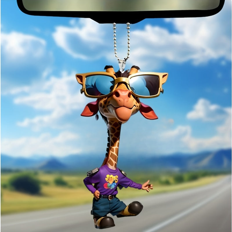 Cool Giraffe Hip-Hop Car Ornament