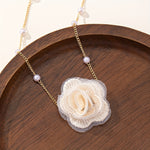 Load image into Gallery viewer, Elegant Flower &amp; Pearl Choker Necklace
