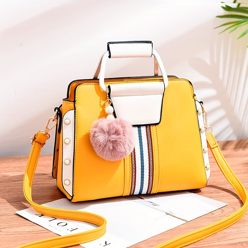 Trendy Solid Color Shoulder Bag