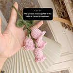 Load image into Gallery viewer, Hand-Knitted Bell Flower Mirror Hanging Accessory
