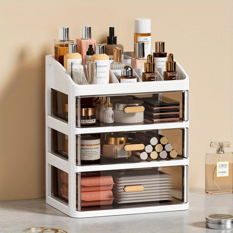 3-Layer Makeup Organizer with Drawers