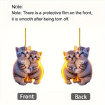 Load image into Gallery viewer, Cute Cat Couple Rearview Mirror Pendant
