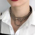 Load image into Gallery viewer, PU Leather Gothic Circle Choker
