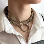 Load image into Gallery viewer, PU Leather Gothic Circle Choker
