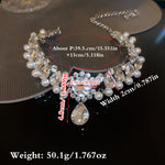 Load image into Gallery viewer, Crystal Choker Necklace with Drop Pendant
