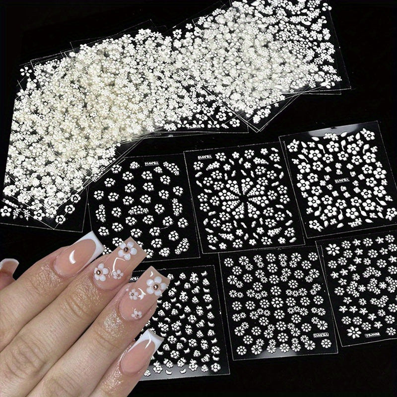 Fantasy Floral 3D Nail Art Stickers Set