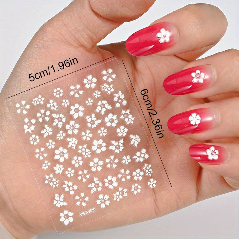 Fantasy Floral 3D Nail Art Stickers Set