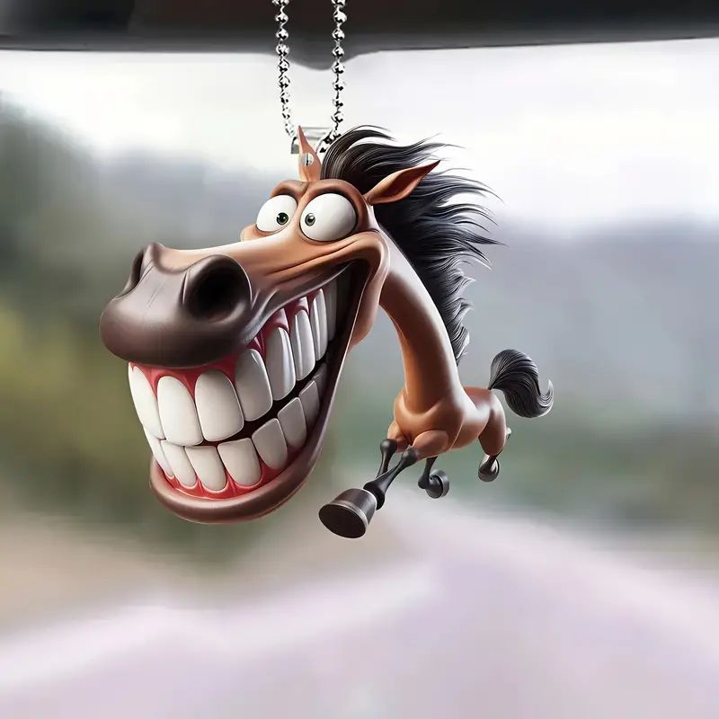 Big Mouth Horse Acrylic Pendant