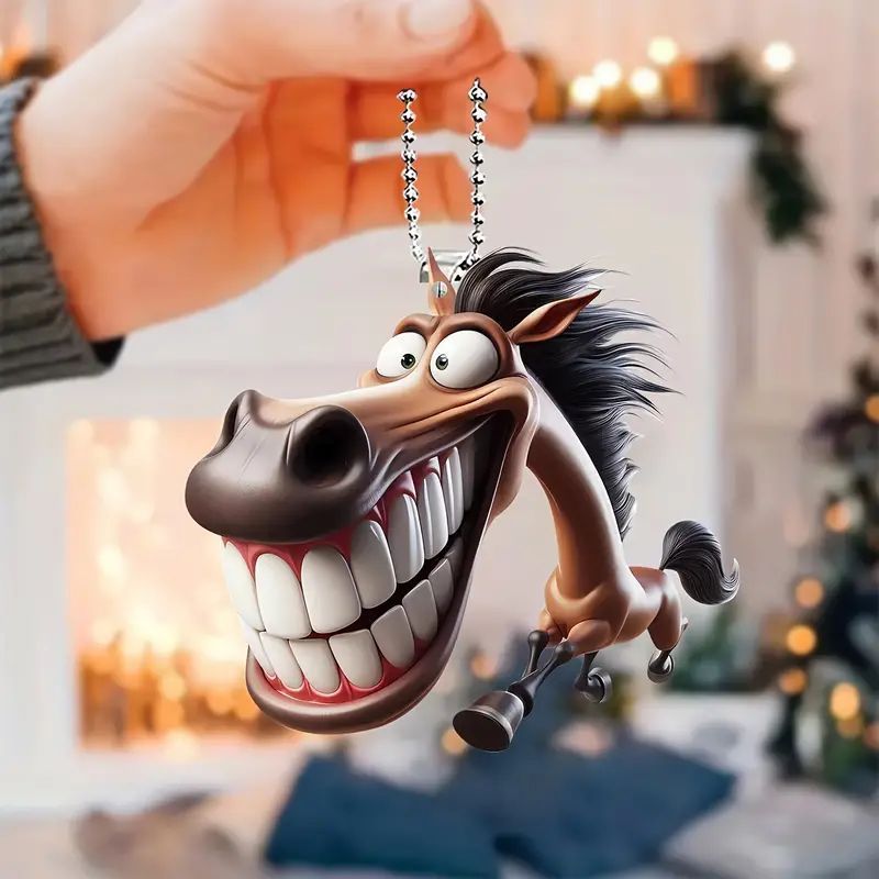 Big Mouth Horse Acrylic Pendant