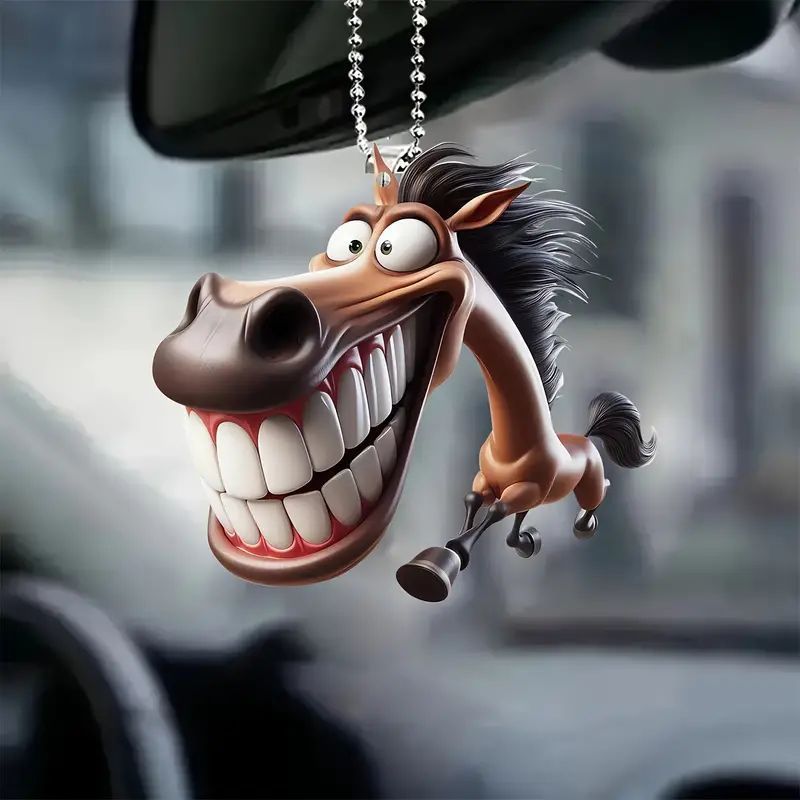 Big Mouth Horse Acrylic Pendant