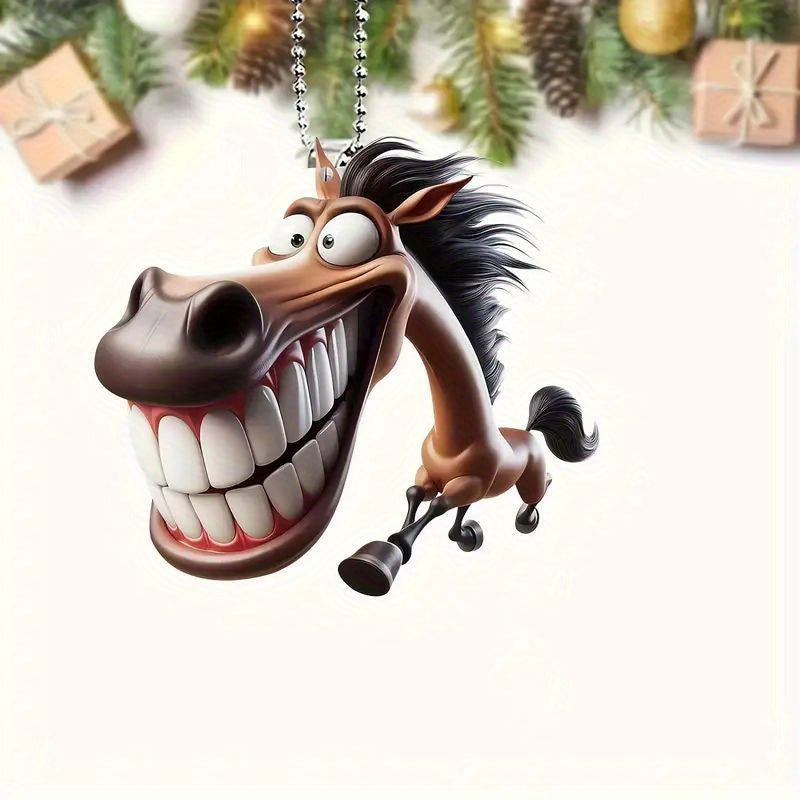 Big Mouth Horse Acrylic Pendant