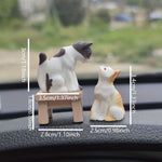 Load image into Gallery viewer, 3pcs Cat &amp; Table Car Dashboard Ornament Set
