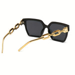 Load image into Gallery viewer, Bold Square Frame Chain-Design Sunglasses
