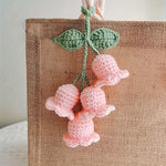 Load image into Gallery viewer, Hand-Knitted Bell Flower Mirror Hanging Accessory
