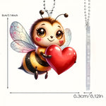 Load image into Gallery viewer, Charming Love Bee Acrylic Pendant
