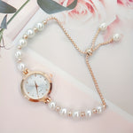 Load image into Gallery viewer, Elegant Pearl &amp; Rhinestone Women&#39;s Watch
