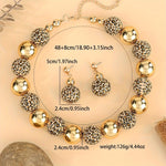 Load image into Gallery viewer, Leopard Print Bead Necklace Set
