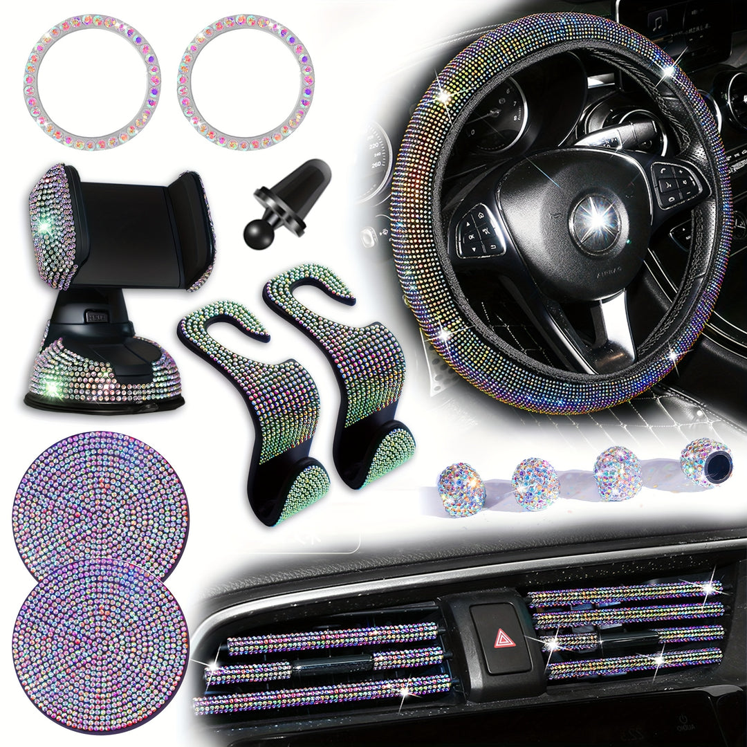 18pcs Diamond Car Interior Set