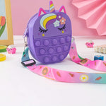 Load image into Gallery viewer, Princess Coin Purse - Silicone Unicorn Pattern
