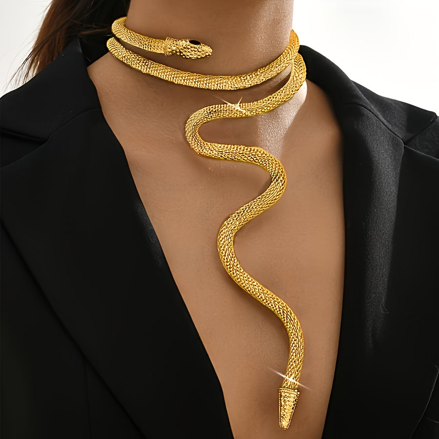 Punk Style Adjustable Snake Necklace