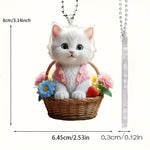 Load image into Gallery viewer, Charming Angel Cat Acrylic Pendant
