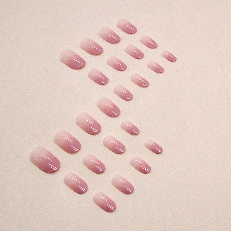 Gradient Pure Desire Oval Fake Nails