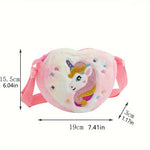 Load image into Gallery viewer, Unicorn Heart Plush Crossbody Bag
