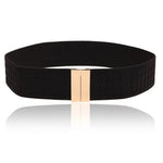 Load image into Gallery viewer, Elastic Wide Belt with Gold Buckle
