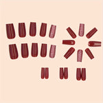 Load image into Gallery viewer, Glossy Red Glitter Press-On Nails Set
