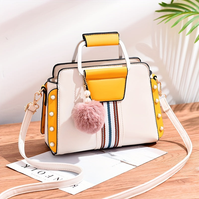 Trendy Solid Color Shoulder Bag