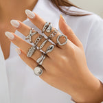 Load image into Gallery viewer, Hip-Hop Style Stacking Rings Set (10pcs)
