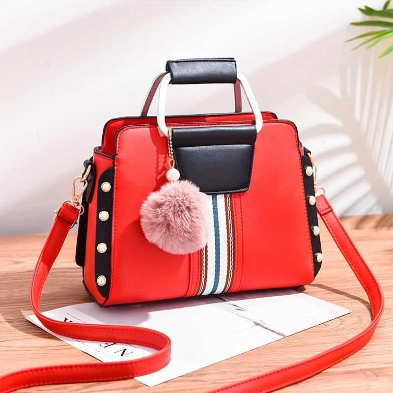 Trendy Solid Color Shoulder Bag