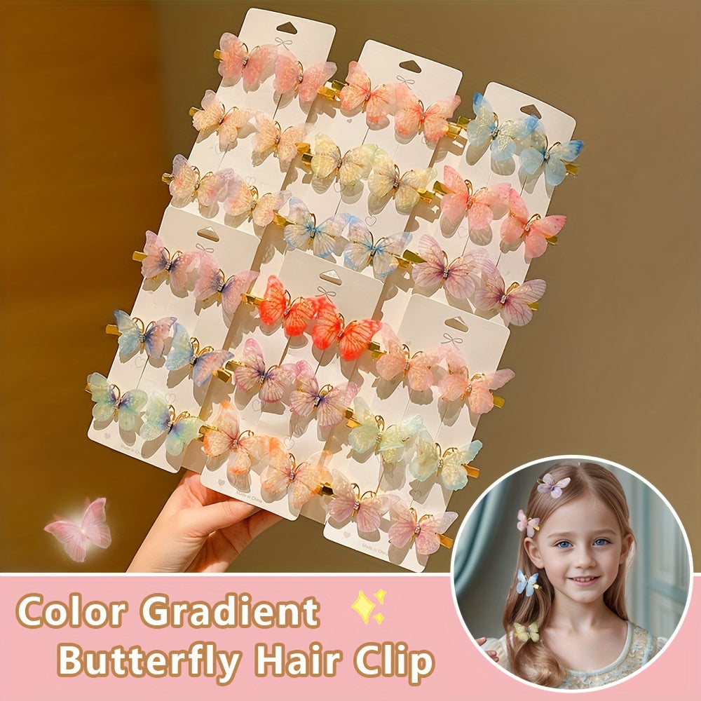 Colorful Butterfly Hair Clips Set