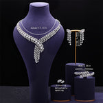 Load image into Gallery viewer, Luxury White Gold Bridal Jewelry Set
