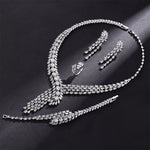 Load image into Gallery viewer, Luxury White Gold Bridal Jewelry Set
