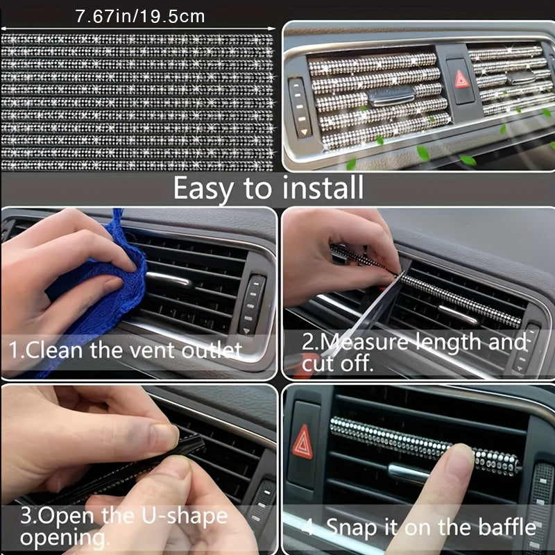 30-Piece Bling Car Accessories Set for Women