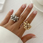 Load image into Gallery viewer, Elegant Beaded Cluster Ring
