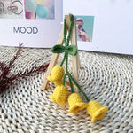 Load image into Gallery viewer, Hand-Knitted Bell Flower Mirror Hanging Accessory
