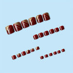 Load image into Gallery viewer, 24pcs Glitter Red Press-On Toenails
