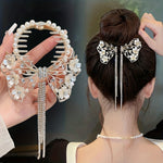 Load image into Gallery viewer, Exquisite Butterfly Flower Pearl Hair Clip
