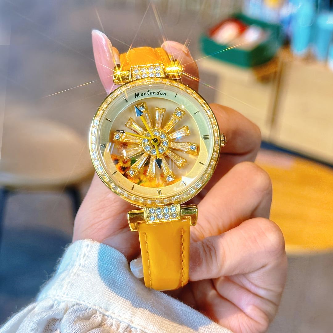 Boho Chic Starry Sunflower Quartz Watch