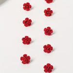 Load image into Gallery viewer, 10pcs Red Rose Hair Rings
