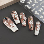 Load image into Gallery viewer, White Flower 5D Nail Art Stickers
