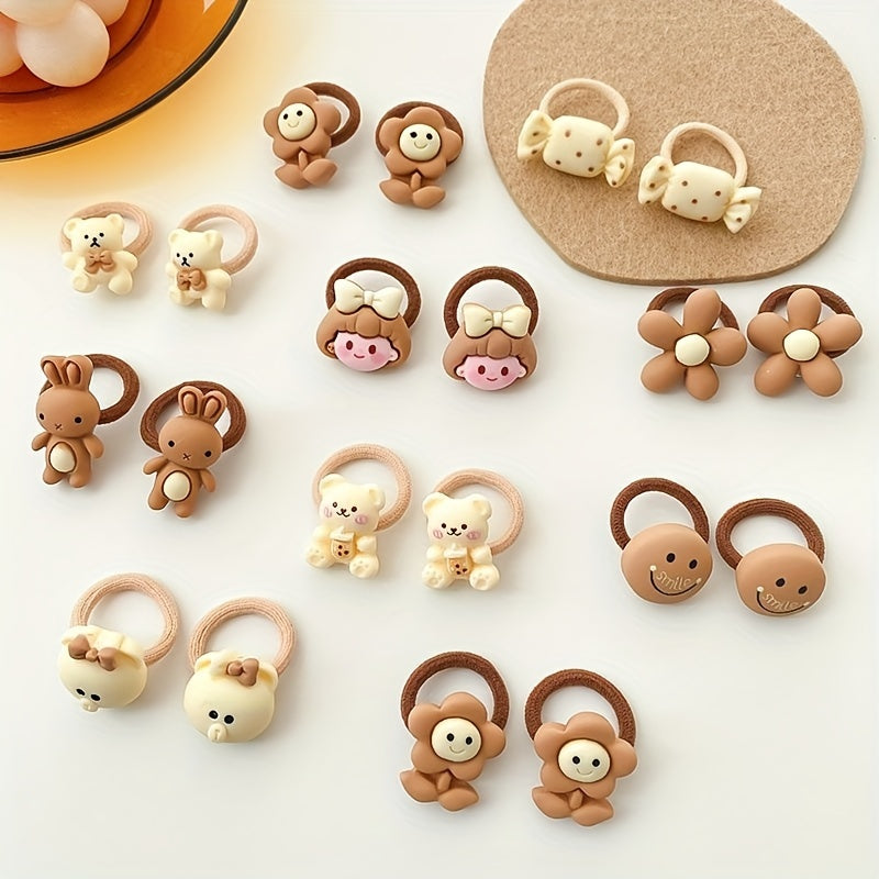 Cartoon Hair Ties Set