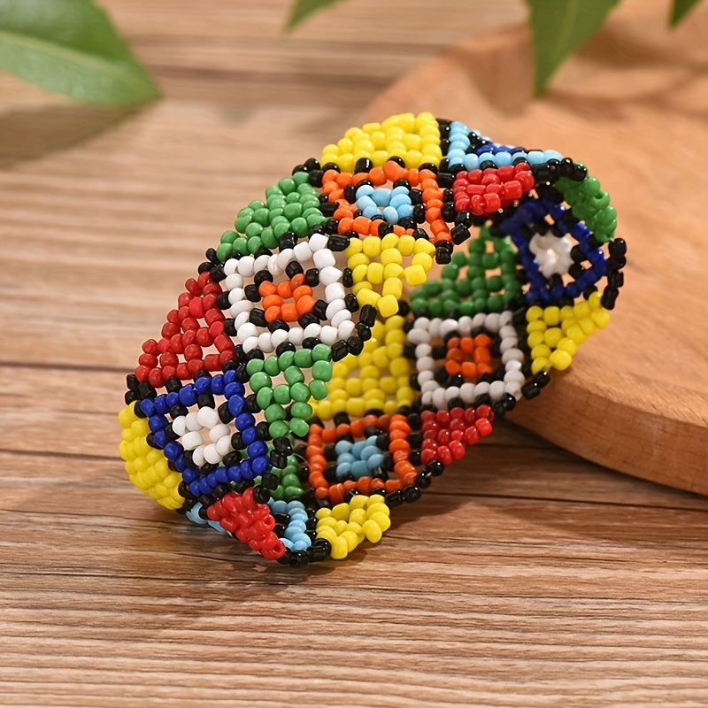 Colorful Geometric Beaded Bracelet