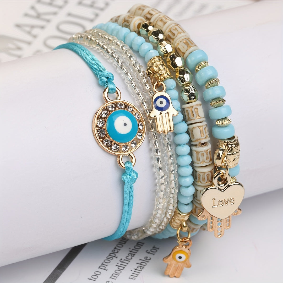 Evil Eye Bracelet Set