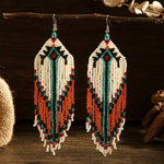 Load image into Gallery viewer, Handmade Beaded Tassel Earrings
