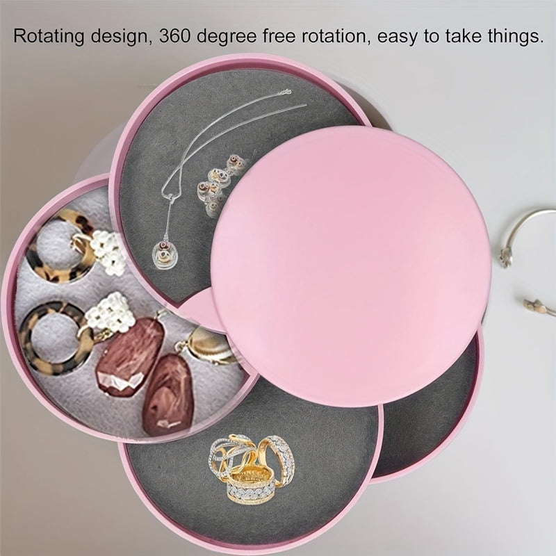 Elegant Rotating Multi-Tier Jewelry & Accessory Organizer